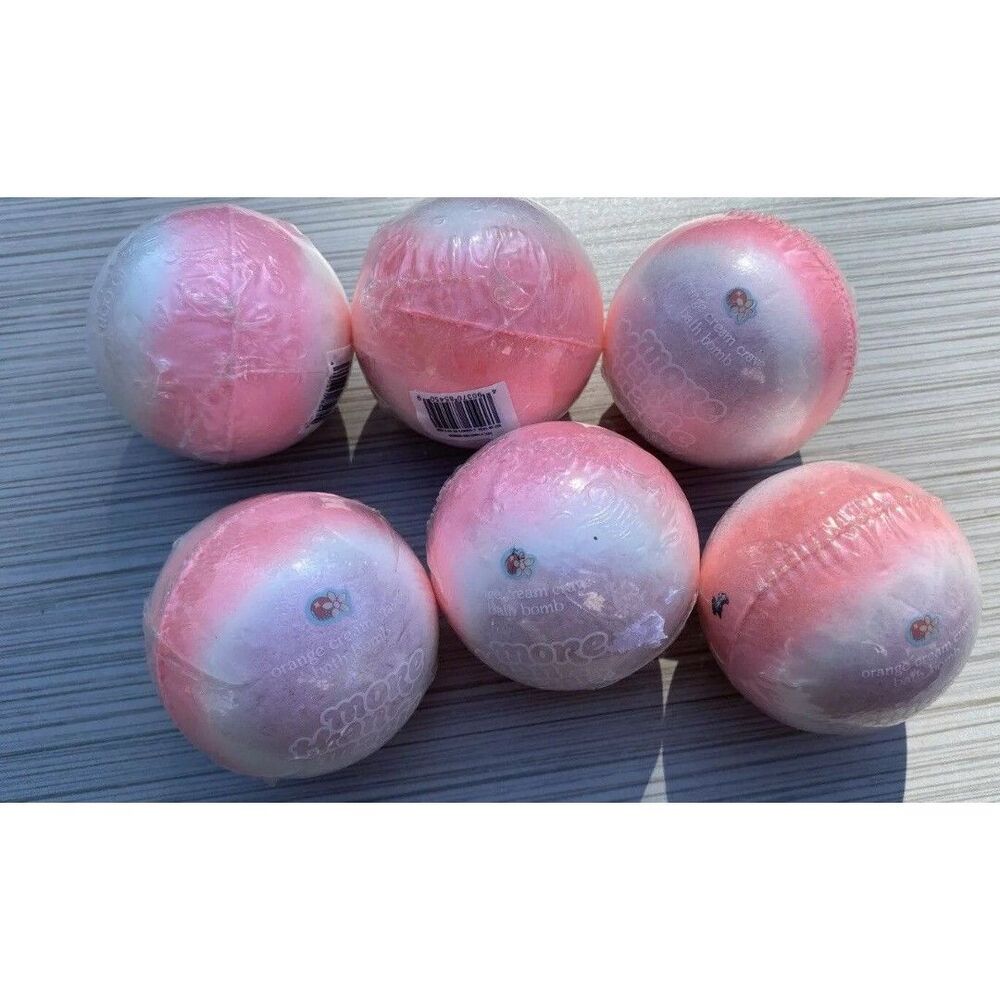 Bath Bomb 3.65oz More Than Magic Orange Cream Crave Pink Lot Of 6 New Sealed